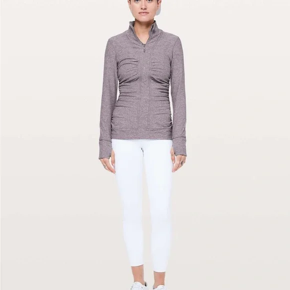 Lululemon Cypress Kiss 1/2 Zip - Heathered Lunar Rock - Picture 4 of 6